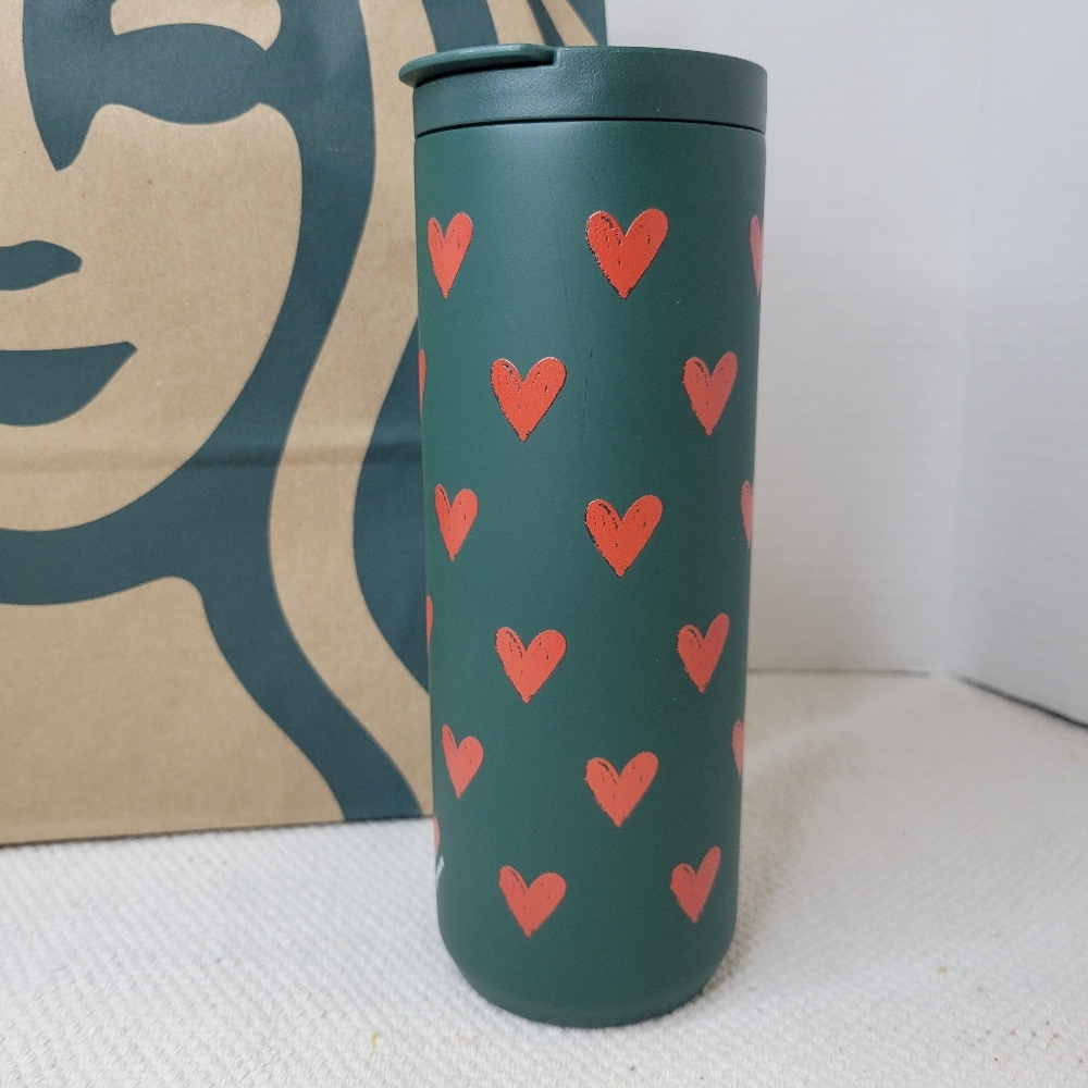 Starbucks Valentine Metal Heart Tumbler 16oz - Picture 6 of 7